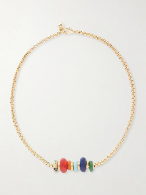 The Stone Slider Gold-tone Multi-stone Necklace