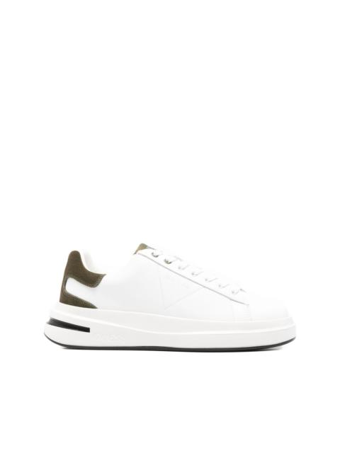 leather panelled sneakers