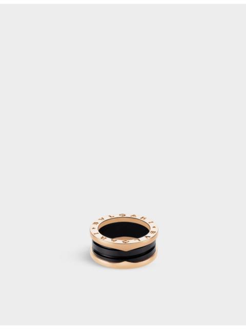 B.zero1 18ct rose-gold and ceramic ring