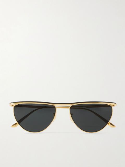 + KHAITE 1984C cat-eye gold-tone sunglasses Gold
