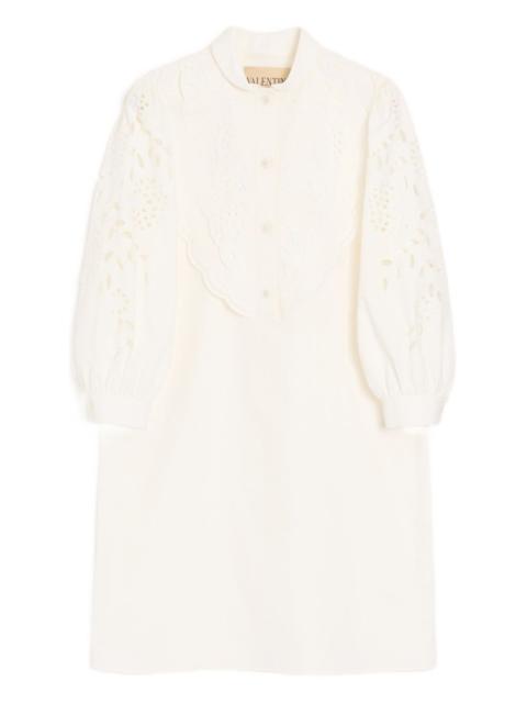 mini embroidered poplin dress