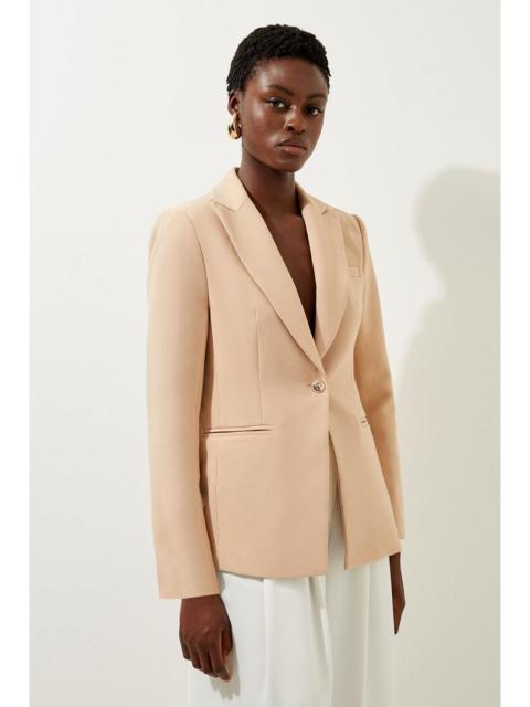 Compact Stretch Essential Single Breasted Tailored Blazer