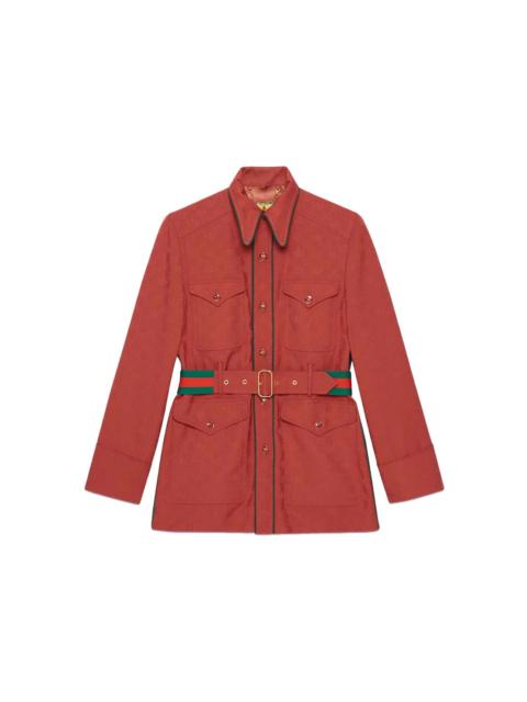 Gucci x adidas GG Trefoil Jacquard Jacket Brick Red