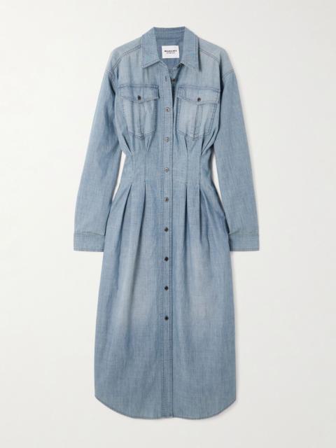 Nolwen cotton-chambray midi shirt dress Blue
