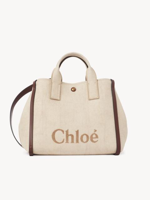 CHLOÉ CARRY TOTE BAG IN RAFFIA-EFFECT FIBERS