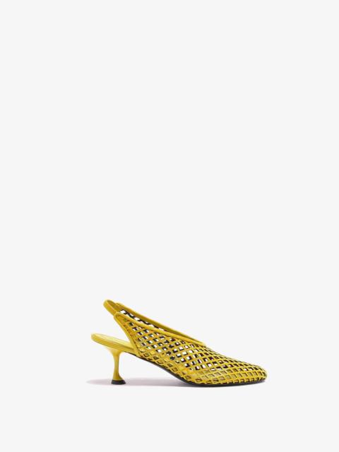 Tee Perforated Slingback Pumps in Nappa