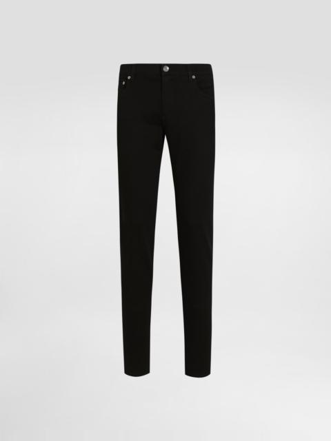 Black wash skinny stretch jeans