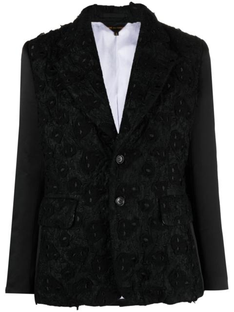 embroidered single-breasted blazer