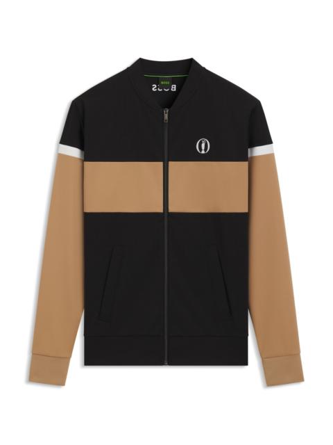 THE OPEN JERSEY JACKET WITH COLOR-BLOCKING