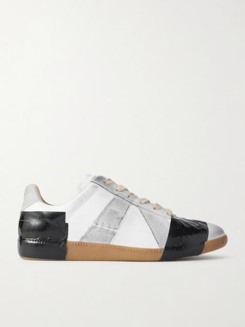 Replica Leather And Suede Sneakers