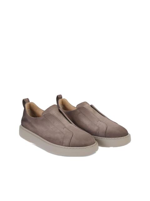 slip-on suede boots