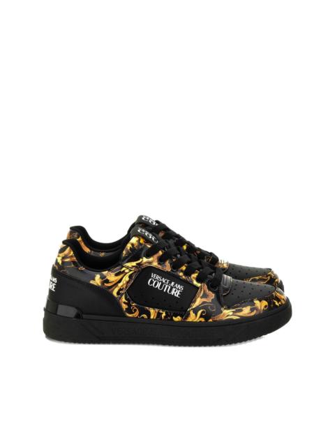 barocco-print lace-up sneakers