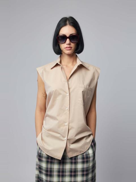 Sleeveless Silk Blouse
