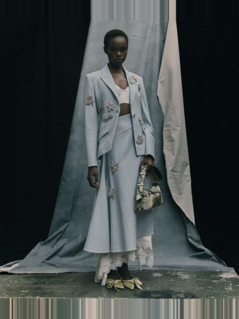 EMBELLISHED CREPE FITTED BLAZER