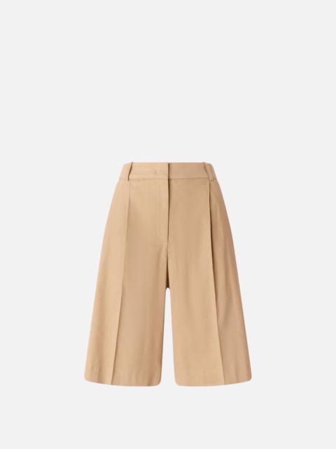 BERMUDA SHORTS WITH PRESSED PLEAT DETAIL