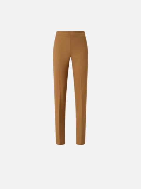 HIGH-WAISTED TEXTURED WOOL TROUSERS