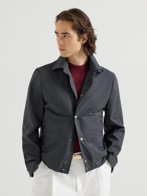 Bonded virgin wool fresco outerwear jacket