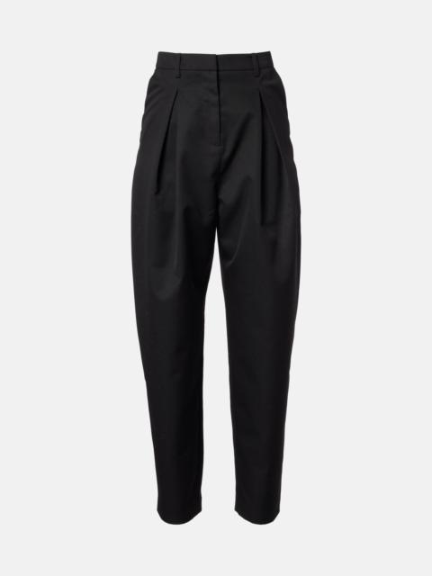 High-rise tapered pants