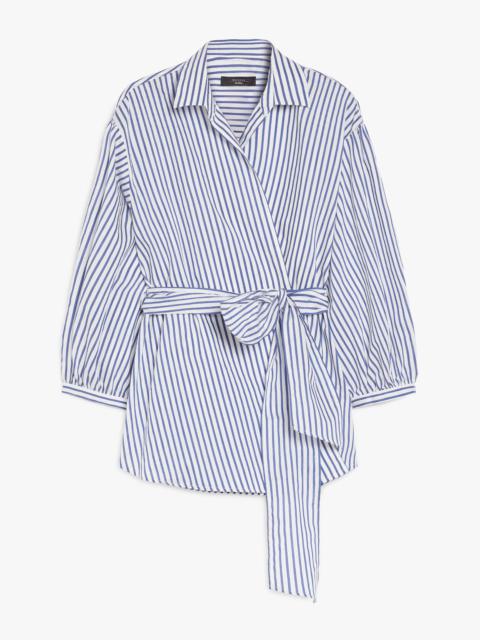 CECI Cotton and silk canvas shirt