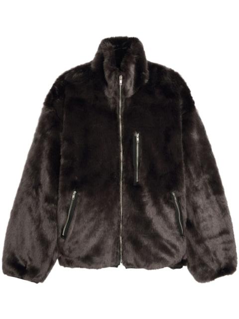 faux fur track jacket