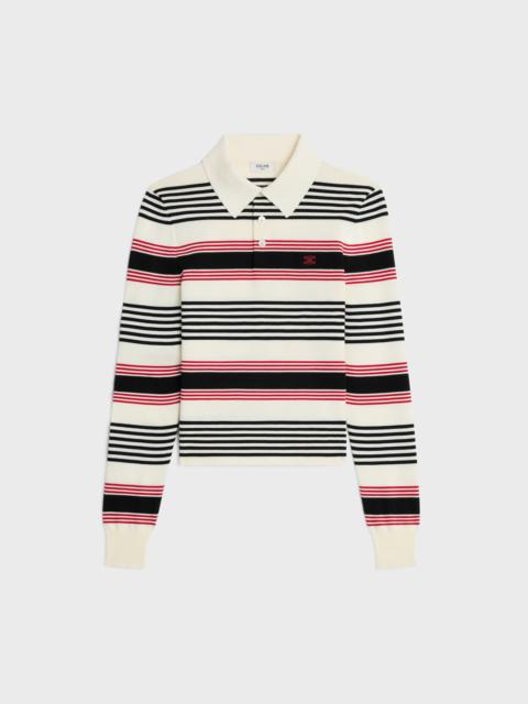 polo sweater IN striped cotton