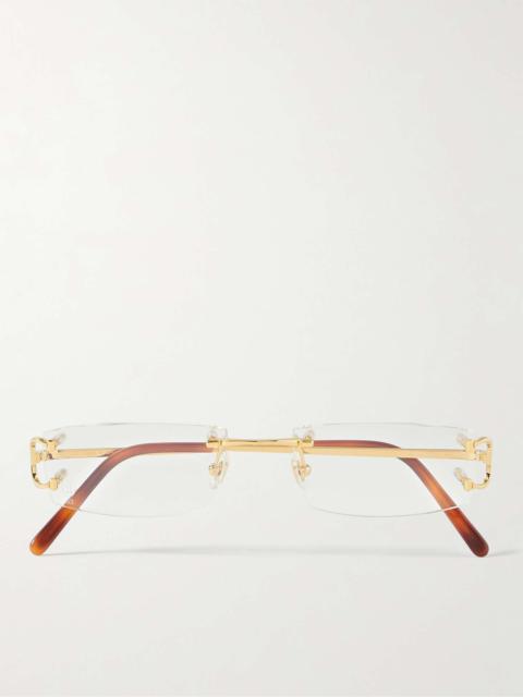 Frameless Gold-Tone Optical Glasses