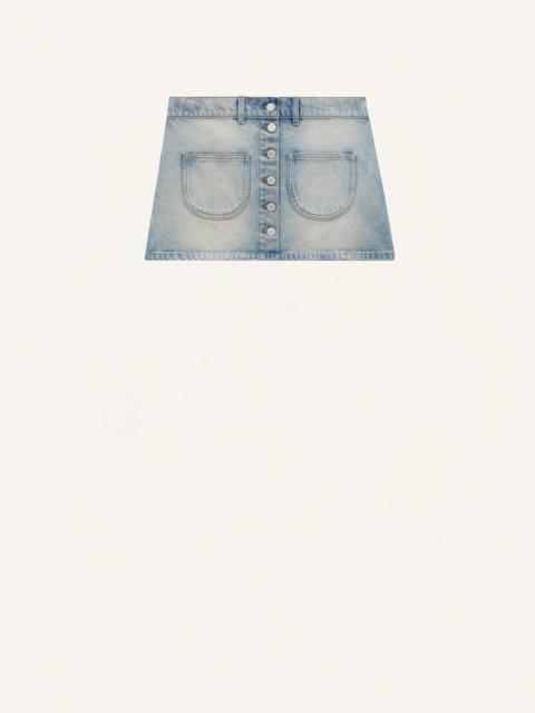 MULTIFLEX DENIM MINI SKIRT