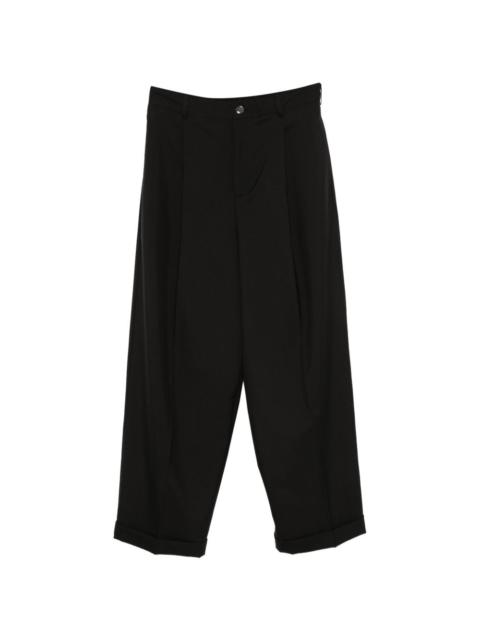 cuffed pleated trousers