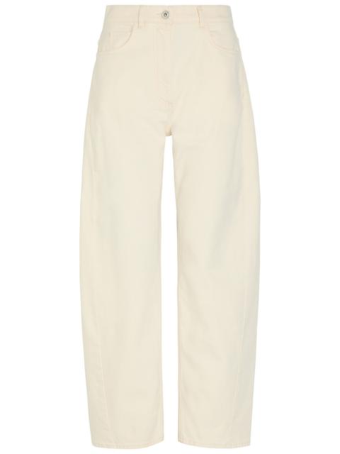 Another Tomorrow Curved Barrel-leg Jeans