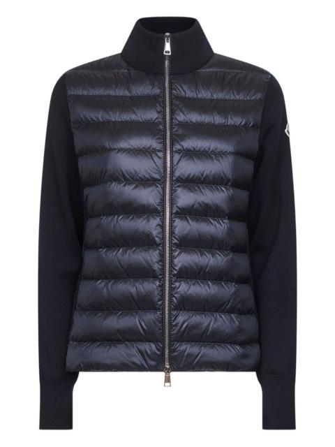 knitted-sleeve padded jacket