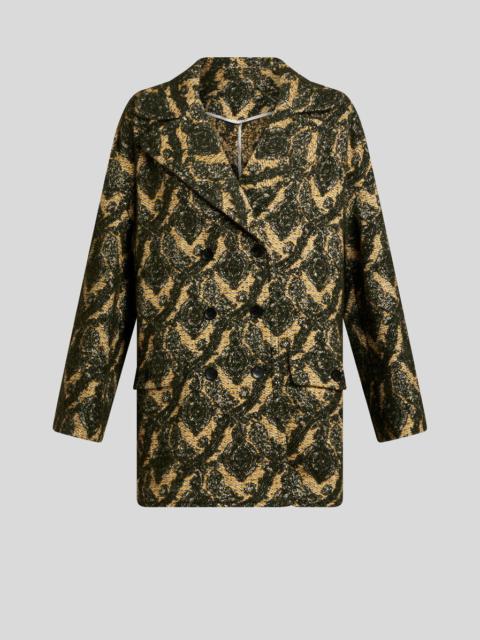 DOUBLE-BREASTED BOUCLÉ JACQUARD JACKET