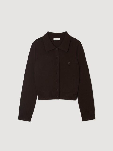 SHIRT-COLLAR CARDIGAN