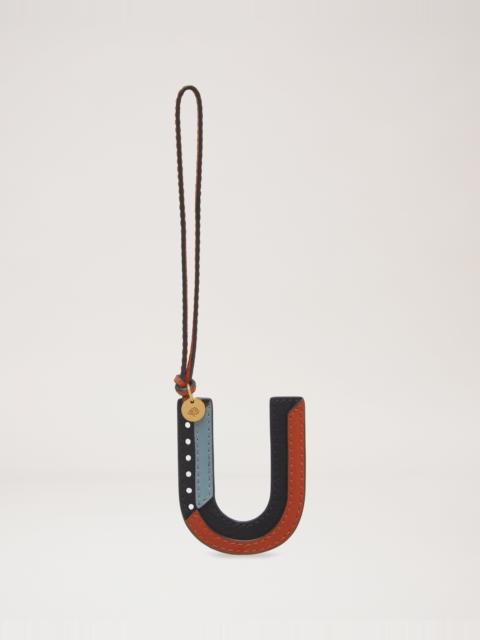 Tri-Colour Leather Keyring - U
Black Silky Calf