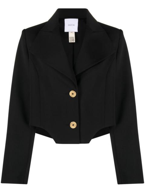 cropped virgin wool-blend blazer