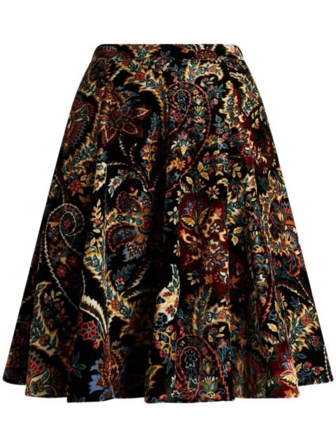 paisley-print velvet shirt