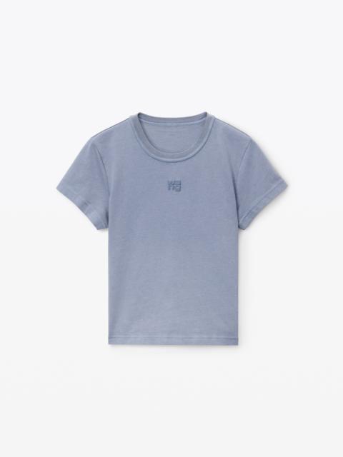 Puff logo shrunken tee in cotton jersey