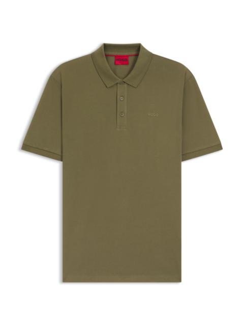 REGULAR-FIT COTTON POLO WITH LOGO PRINT