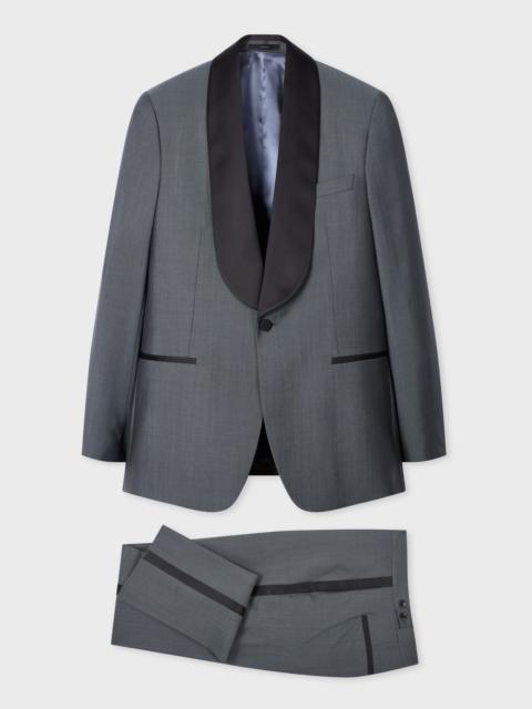Slate Blue Wool-Mohair Evening Suit