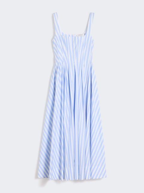 Long cotton poplin dress - light blue