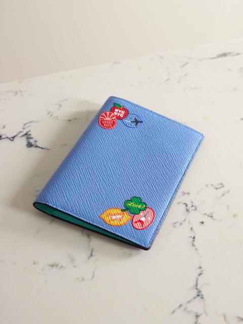 Panama Printed Textured-leather Passport Holder