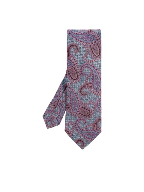 paisley-pattern silk tie
