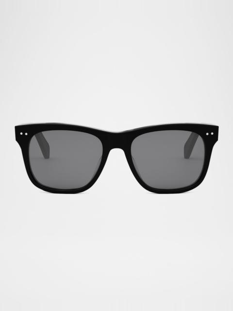 Men's Celine Thin Acetate Square Sunglasses