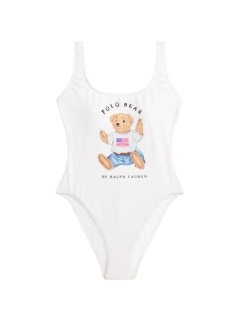 polo bear graphic swimsuit