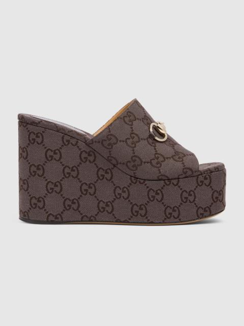 Women's wedge sandal with Horsebit