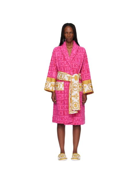 Pink 'I Heart Baroque' Bathrobe