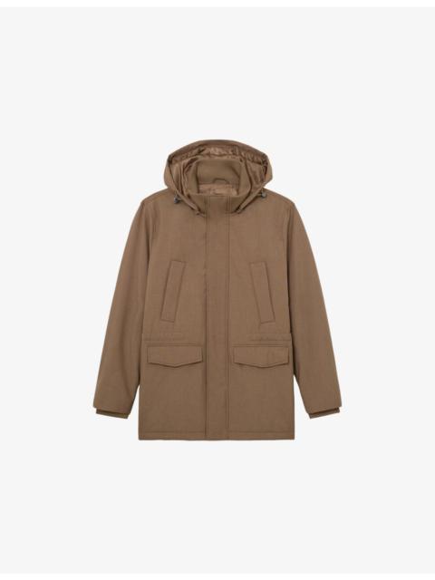 Lord Hooded Zip-Through Padded Woven Coat