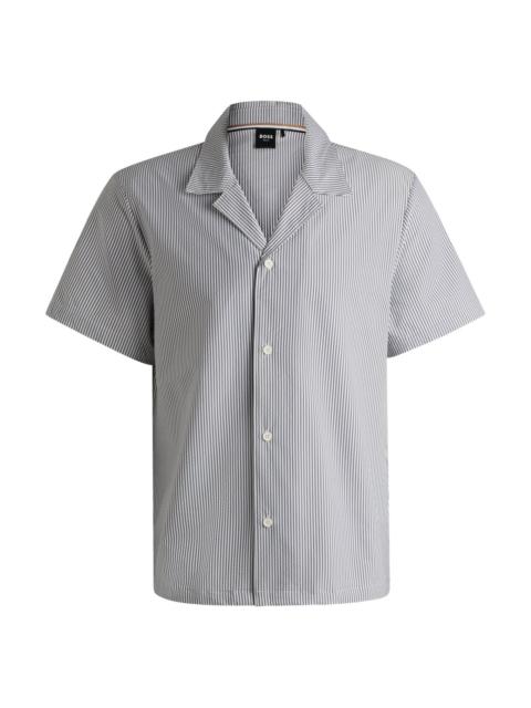 REGULAR-FIT BEACH SHIRT IN SEERSUCKER FABRIC