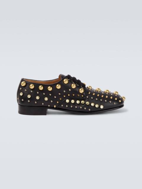 Mj Blues studded leather Derby shoes