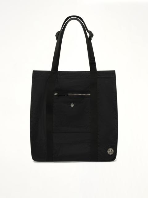 920001 Coated Nylon Tote Bag in Black