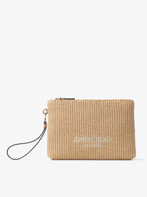 Zipped Flat Pouch
Natural and Latte Raffia Zipped Pouch